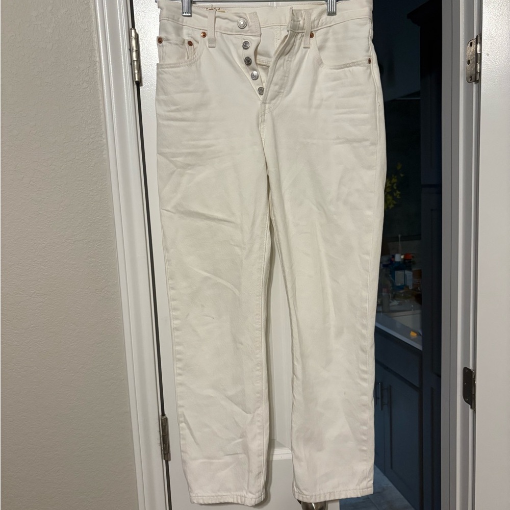 Levi's 501 Women's Straight Leg Jeans in White